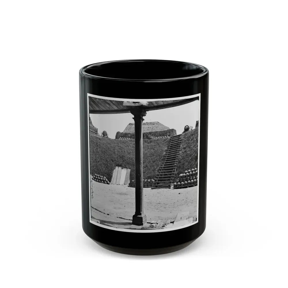 Charleston, S.C. Interior View Of Castle Pinckney (U.S. Civil War) Black Coffee Mug 15oz - Go Mug Yourself
