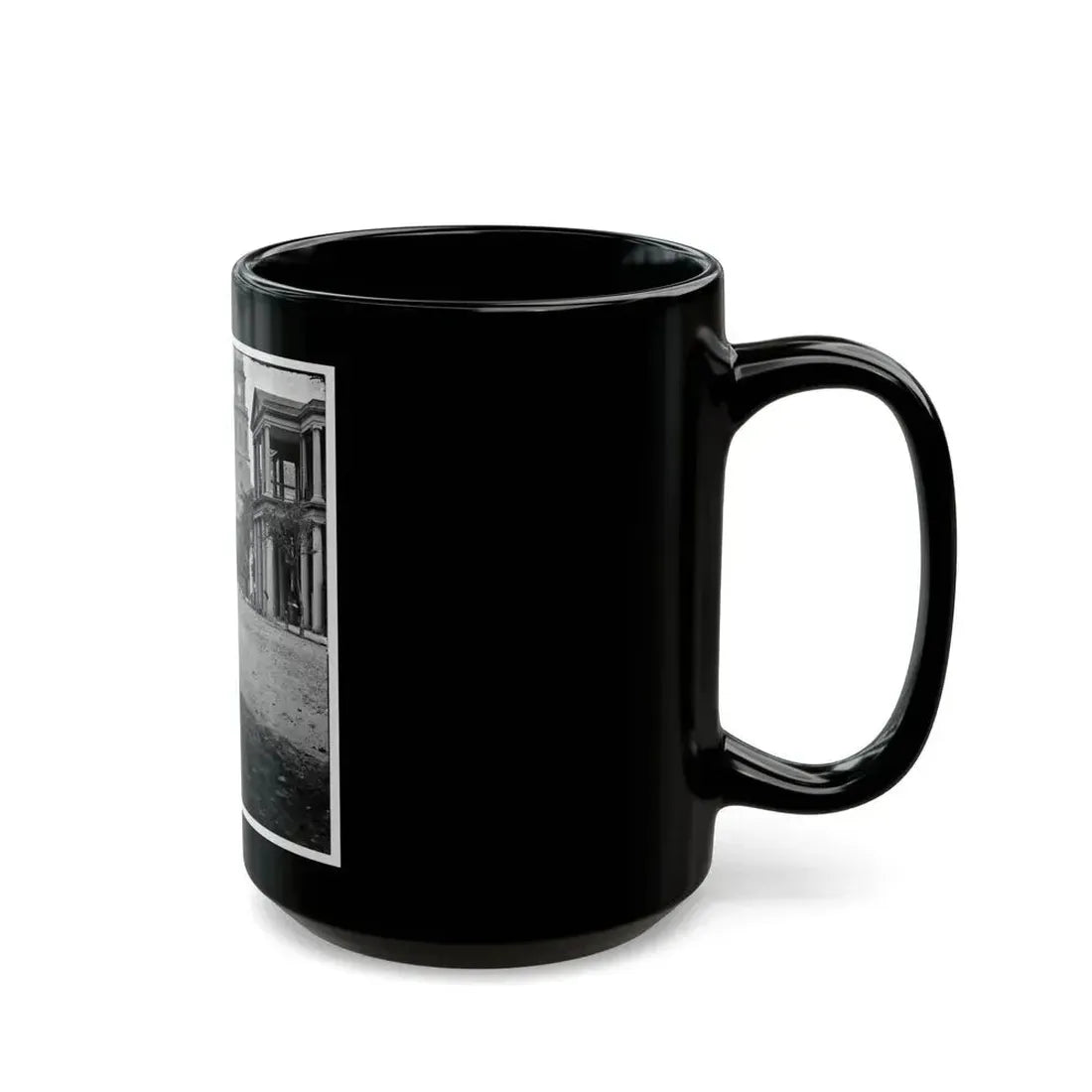Charleston, S.C. Meeting Street, Near Broad; St. Michael's Church In Middle Distance (U.S. Civil War) Black Coffee Mug - Go Mug Yourself