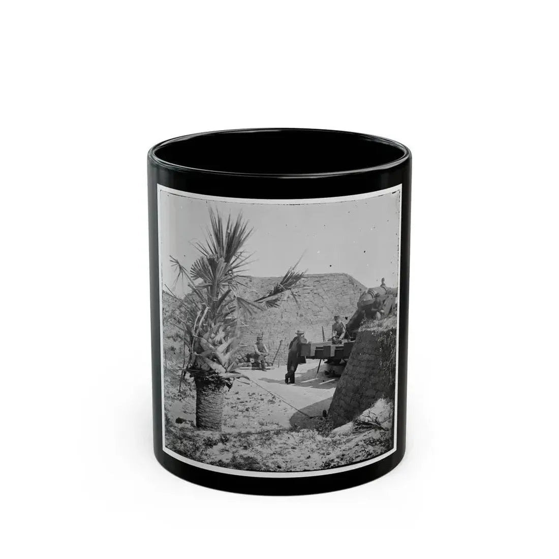 Charleston, S.C. Mounted Gun, Parapet Of Fort Moultrie (U.S. Civil War) Black Coffee Mug 11oz - Go Mug Yourself