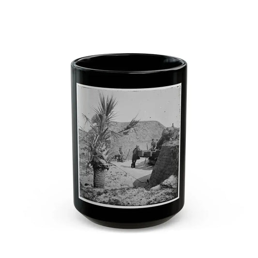Charleston, S.C. Mounted Gun, Parapet Of Fort Moultrie (U.S. Civil War) Black Coffee Mug 15oz - Go Mug Yourself