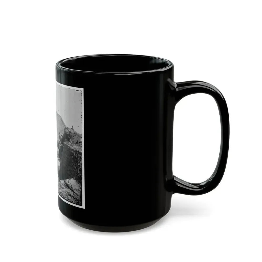 Charleston, S.C. Mounted Gun, Parapet Of Fort Moultrie (U.S. Civil War) Black Coffee Mug - Go Mug Yourself