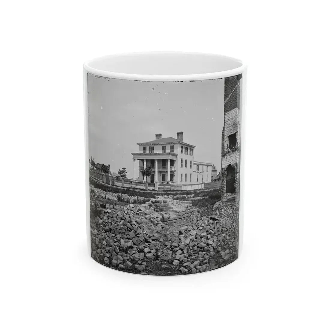 Charleston, S.C. O'connor House (180 Broad Street), In Which Union Officers Were Confined Under Fire (U.S. Civil War) White Coffee Mug 11oz - Go Mug Yourself