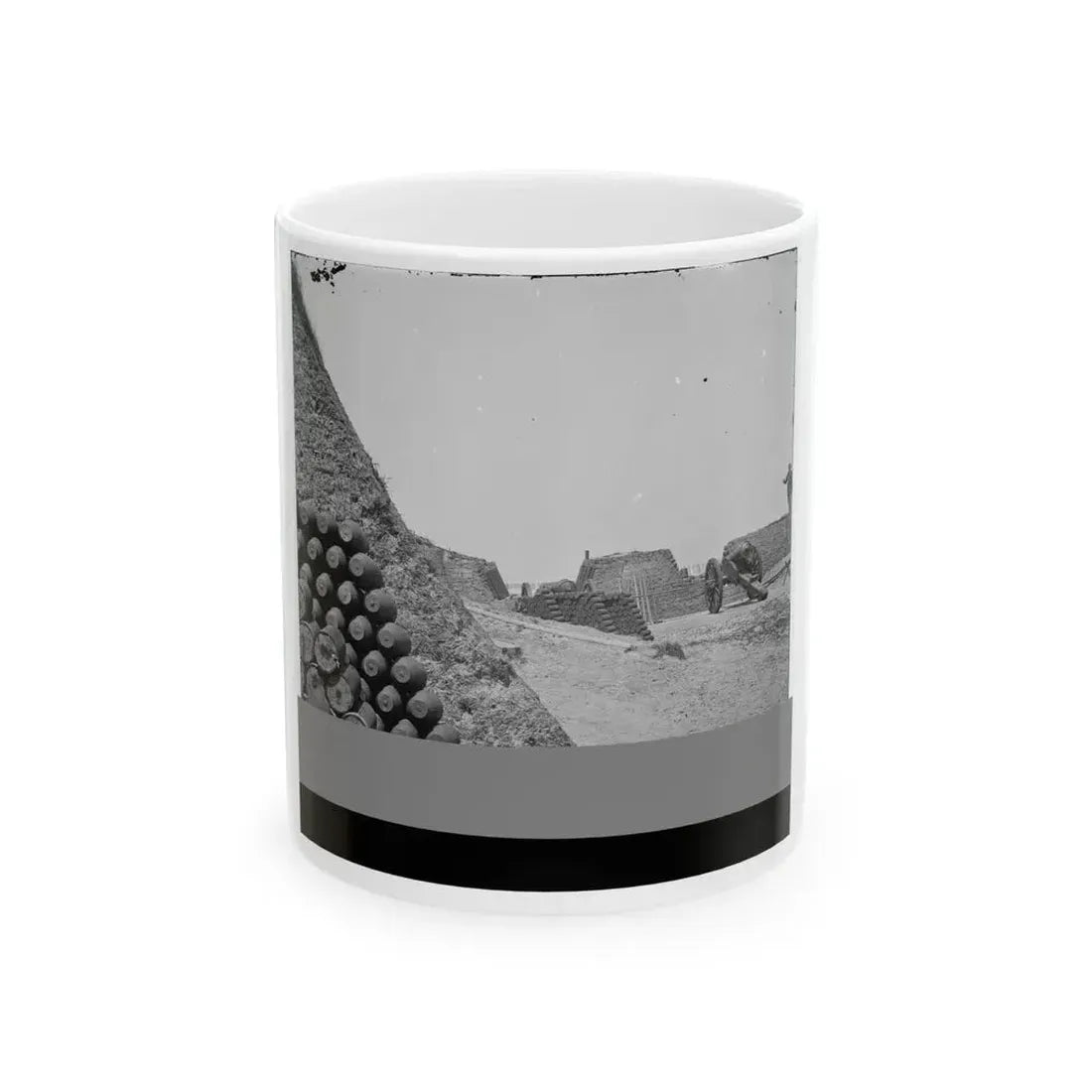 Charleston, S.C. Parapet Of Fort Sumter, With Stacks Of Ammunition (U.S. Civil War) White Coffee Mug 11oz - Go Mug Yourself