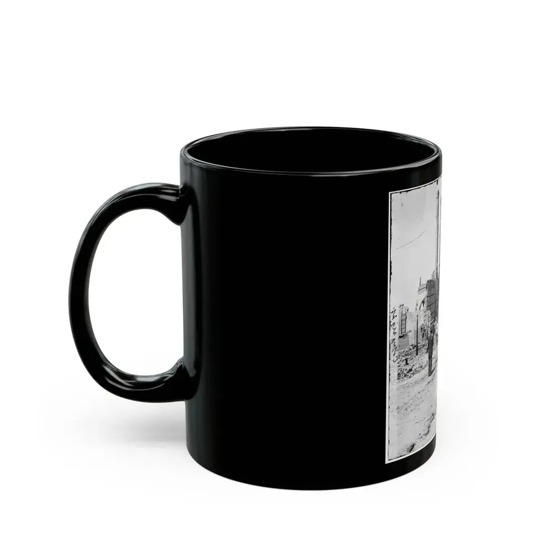Charleston, S.C. Ruins Of The North Eastern Railroad Depot (U.S. Civil War) Black Coffee Mug - Go Mug Yourself