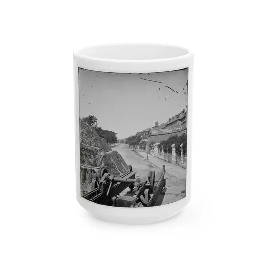 Charleston, S.C. South Battery; Dismantled Blakely Gun In Foreground (U.S. Civil War) White Coffee Mug 15oz - Go Mug Yourself