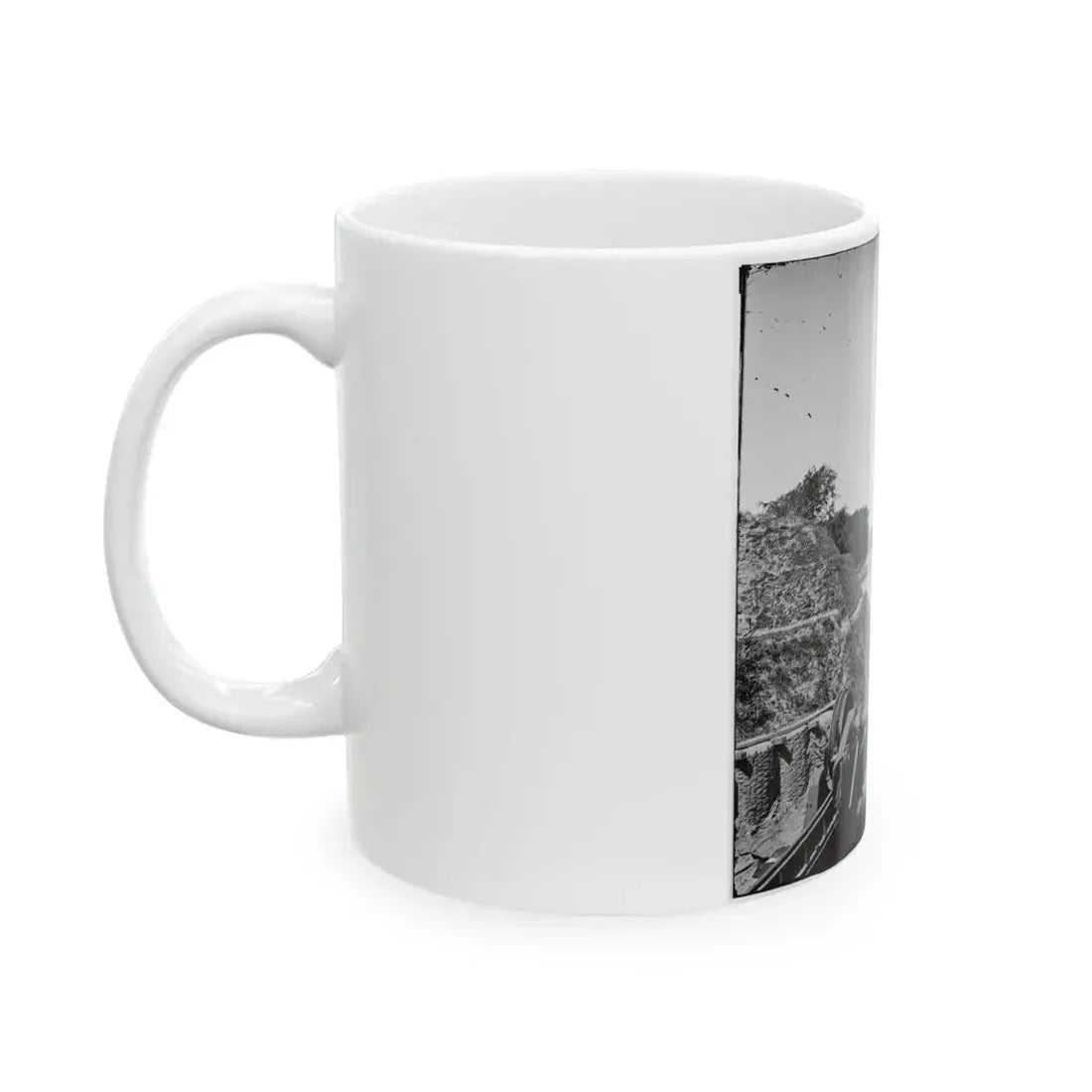 Charleston, S.C. South Battery; Dismantled Blakely Gun In Foreground (U.S. Civil War) White Coffee Mug - Go Mug Yourself