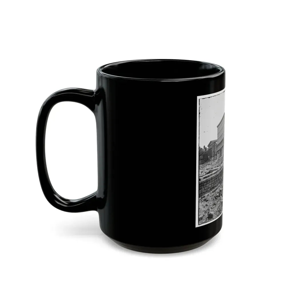 Charleston, S.C. The Fire-Scarred Mills House; Hibernian Hall At Left (U.S. Civil War) Black Coffee Mug - Go Mug Yourself