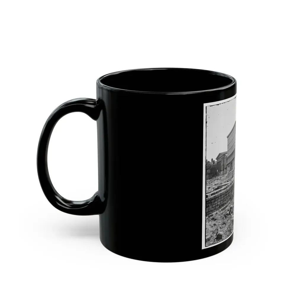 Charleston, S.C. The Fire-Scarred Mills House; Hibernian Hall At Left (U.S. Civil War) Black Coffee Mug - Go Mug Yourself