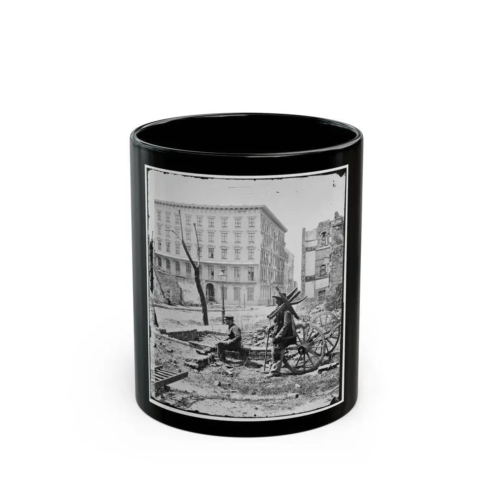 Charleston, S.C. The Mills House, With Adjacent Ruins (U.S. Civil War) Black Coffee Mug 11oz - Go Mug Yourself