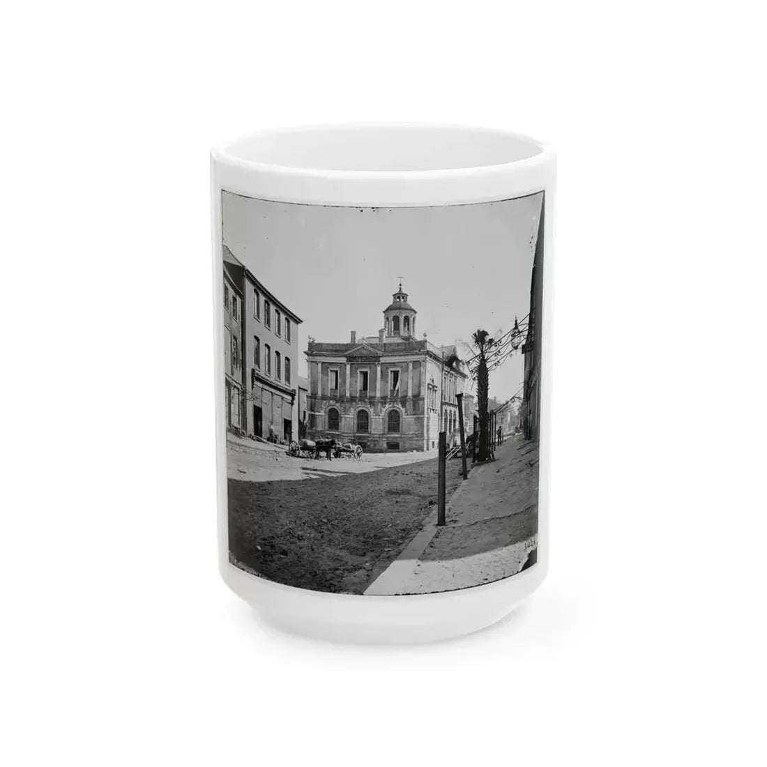 Charleston, S.C. The Post Office (Old Exchange And Custom House, 122 East Bay) (U.S. Civil War) White Coffee Mug 15oz - Go Mug Yourself