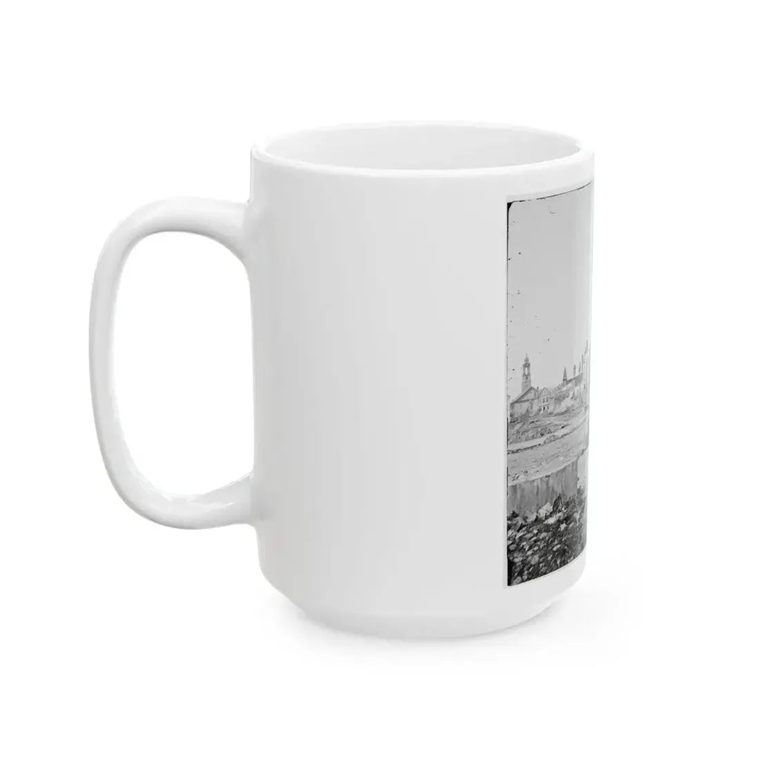 Charleston, S.C. View Of Ruined Buildings Through Porch Of The Circular Church (150 Meeting Street) (U.S. Civil War) White Coffee Mug - Go Mug Yourself