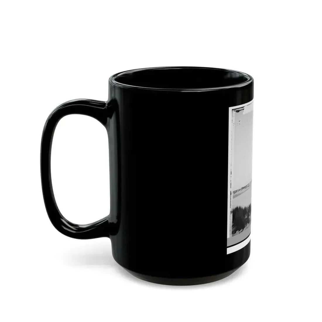 Charleston, South Carolina (Vicinity). Distance View Of Fortification On Morris Island (U.S. Civil War) Black Coffee Mug - Go Mug Yourself
