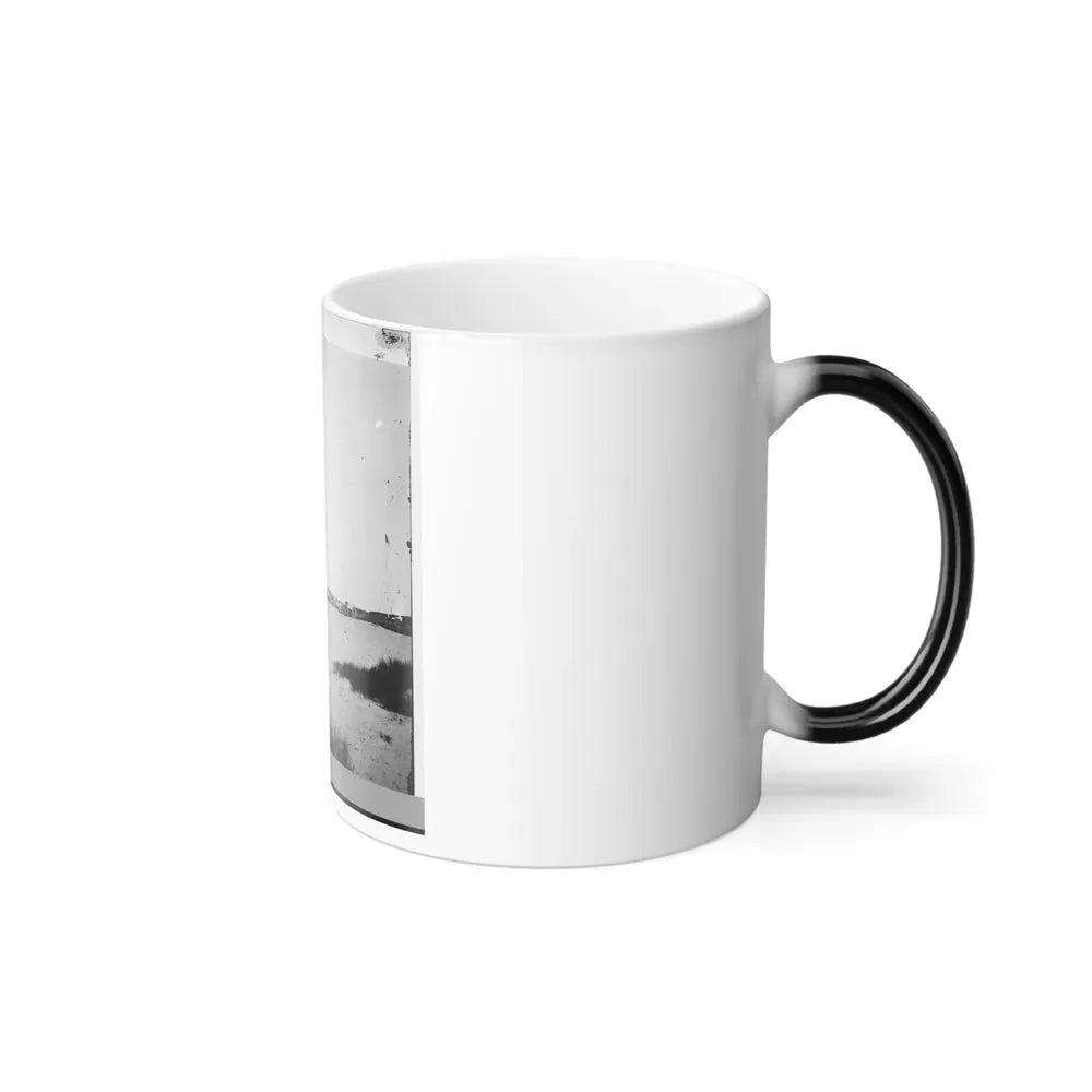 Charleston, South Carolina (Vicinity). Distance View of Fortification on Morris Island (U.S. Civil War) Color Changing Coffee Mug 11oz - Go Mug Yourself