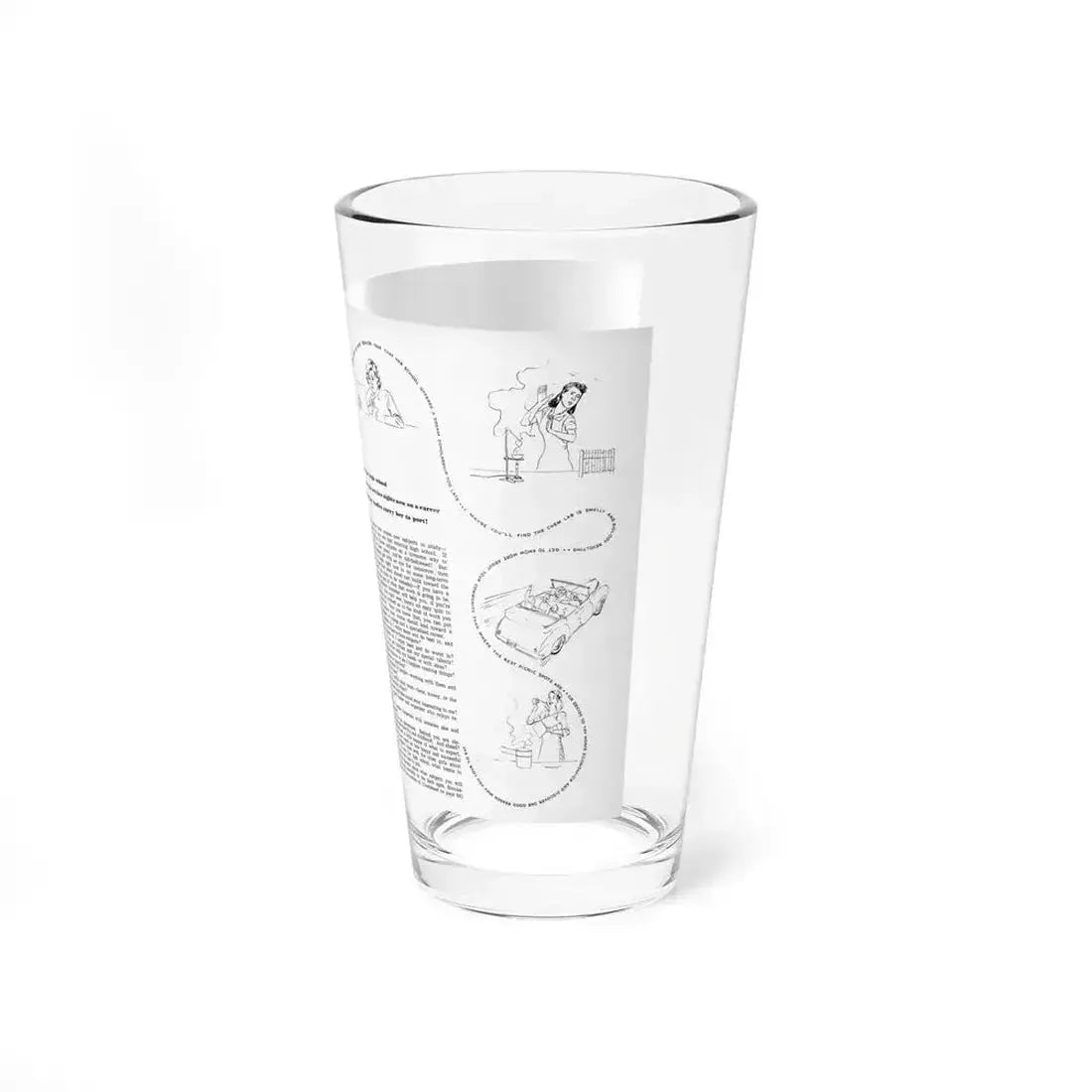 Chart Your Course, Calling All Girls, August 1946 (Magazine Illustration) Pint Glass 16oz - Go Mug Yourself