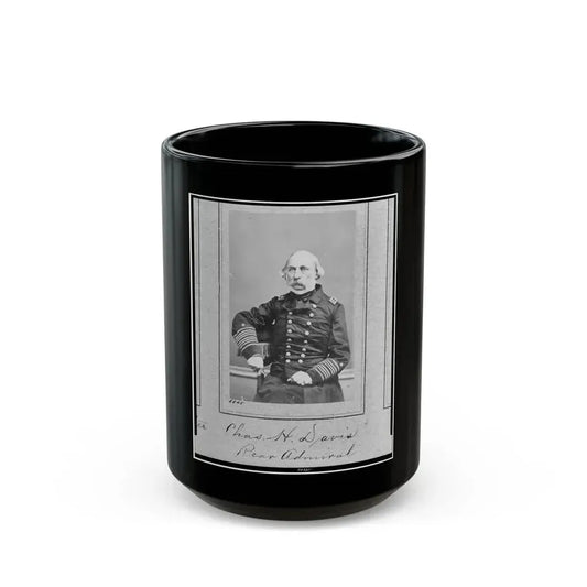 Chas. H. Davis, Rear Admiral, Three-Quarter Length Portrait, Seated, Facing Slightly Left (U.S. Civil War) Black Coffee Mug 15oz - Go Mug Yourself
