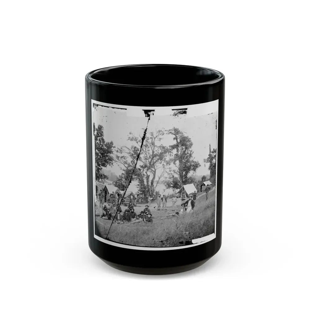 Chattanooga, Tenn., Vicinity. Federal Camp By The Tennessee River (U.S. Civil War) Black Coffee Mug 15oz - Go Mug Yourself