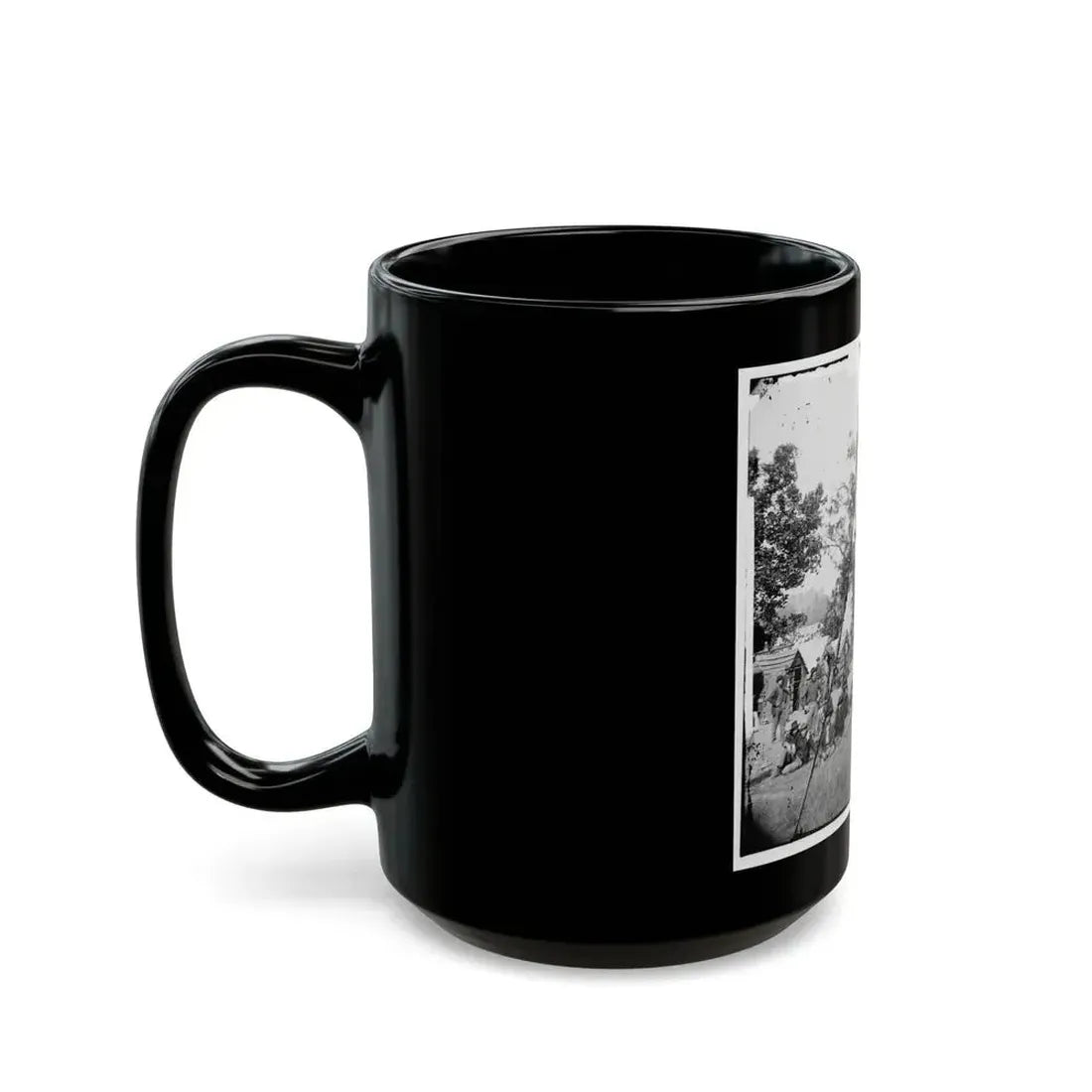 Chattanooga, Tenn., Vicinity. Federal Camp By The Tennessee River (U.S. Civil War) Black Coffee Mug - Go Mug Yourself