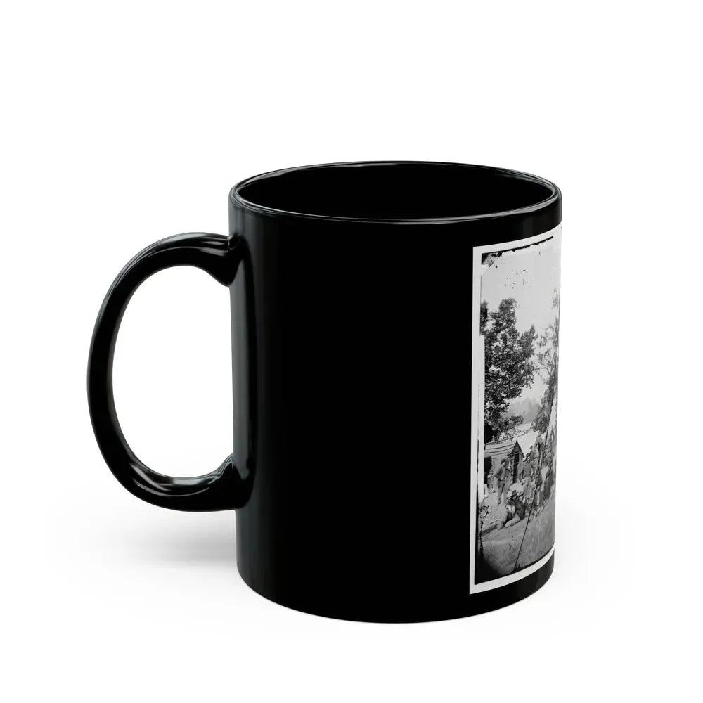 Chattanooga, Tenn., Vicinity. Federal Camp By The Tennessee River (U.S. Civil War) Black Coffee Mug - Go Mug Yourself