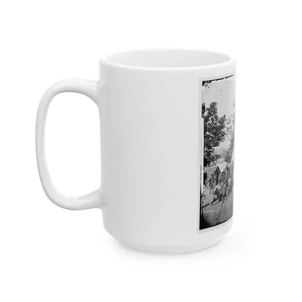 Chattanooga, Tenn., Vicinity. Federal Camp By The Tennessee River (U.S. Civil War) White Coffee Mug - Go Mug Yourself