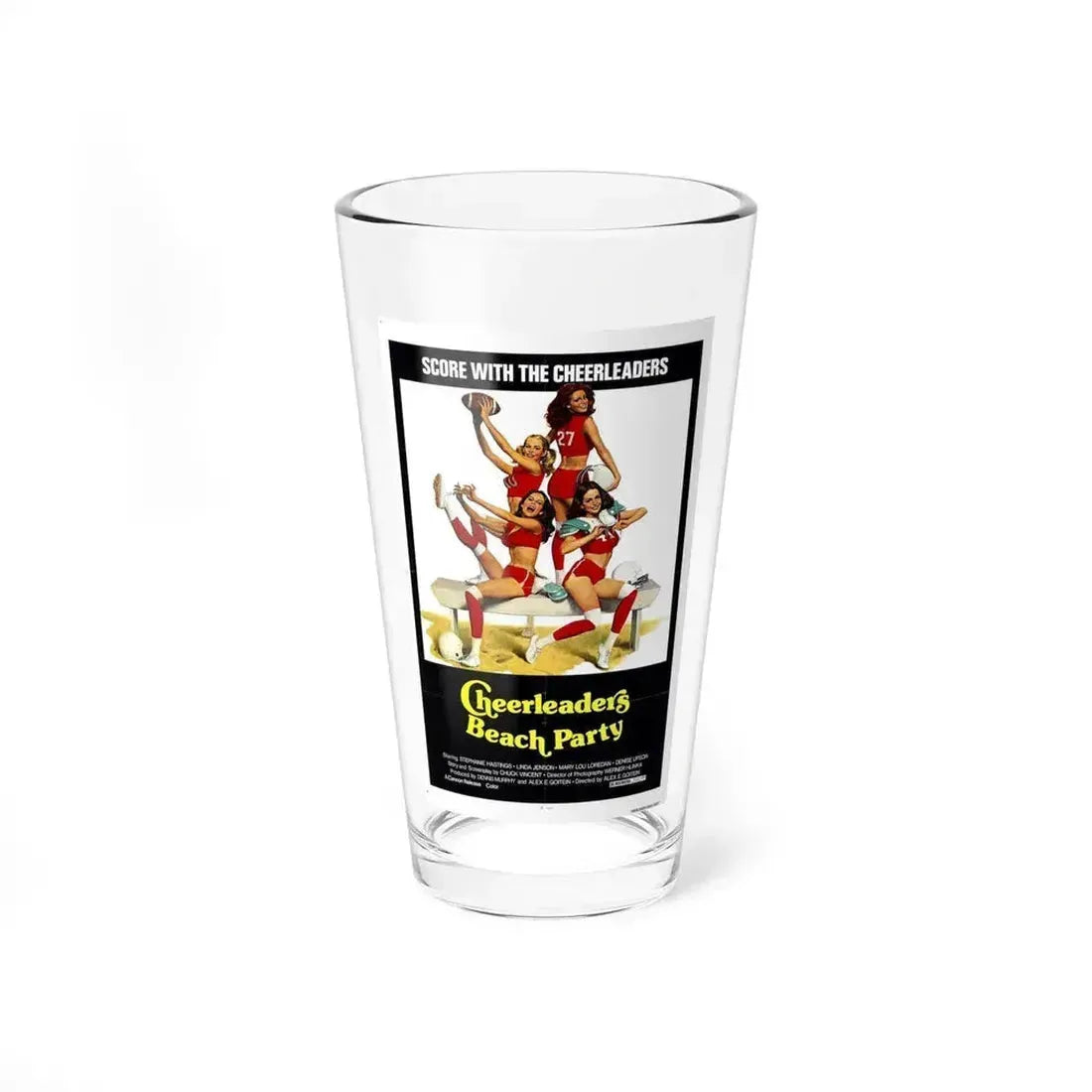 CHEERLEADERS BEACH PARTY 1978 Movie Poster - Pint Glass 16oz 16oz - Go Mug Yourself