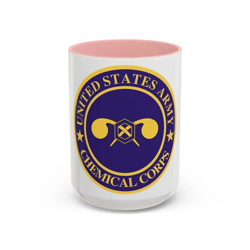 Chemical Corps (U.S. Army) Accent Coffee Mug 15oz Pink - Go Mug Yourself