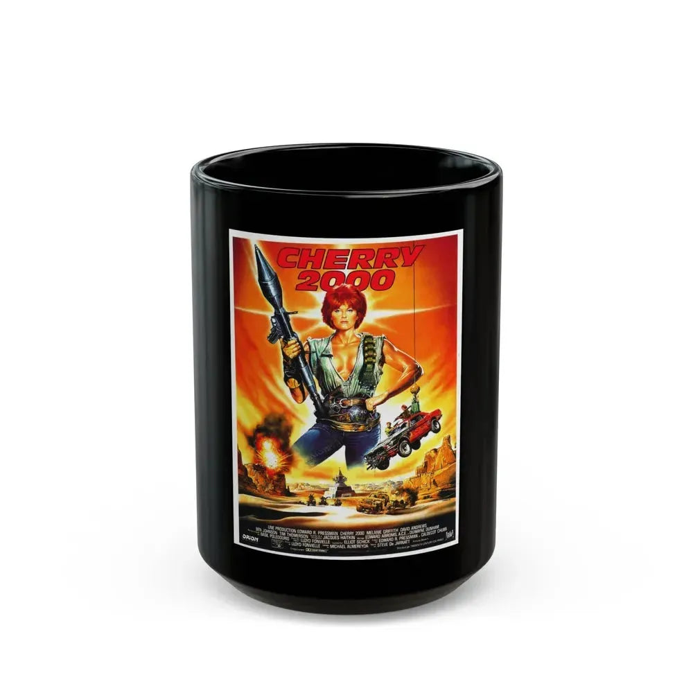 CHERRY 2000 1987 Movie Poster - Black Coffee Mug 15oz - Go Mug Yourself