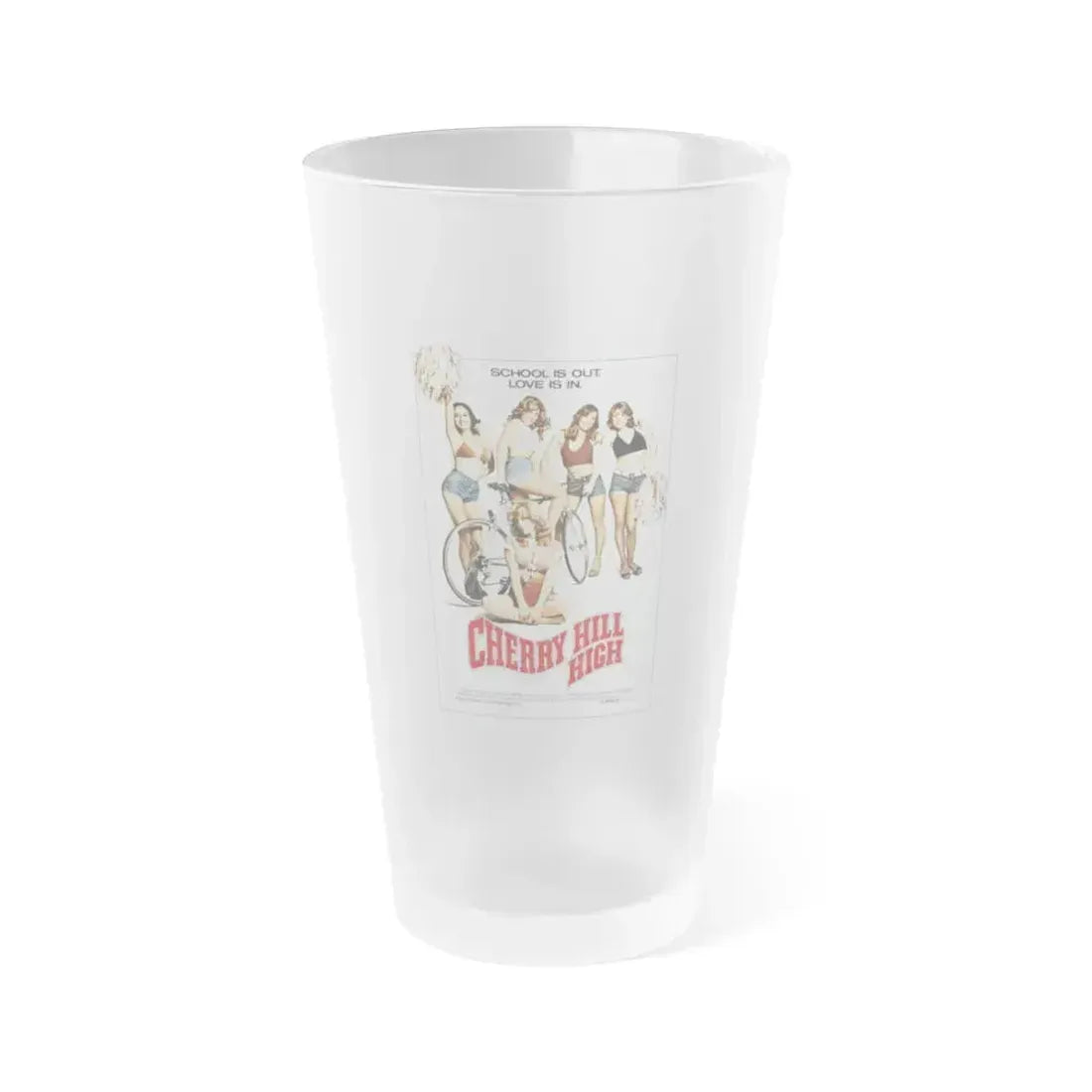 CHERRY HILL HIGH 1977 Movie Poster - Frosted Pint Glass 16oz 16oz Frosted - Go Mug Yourself