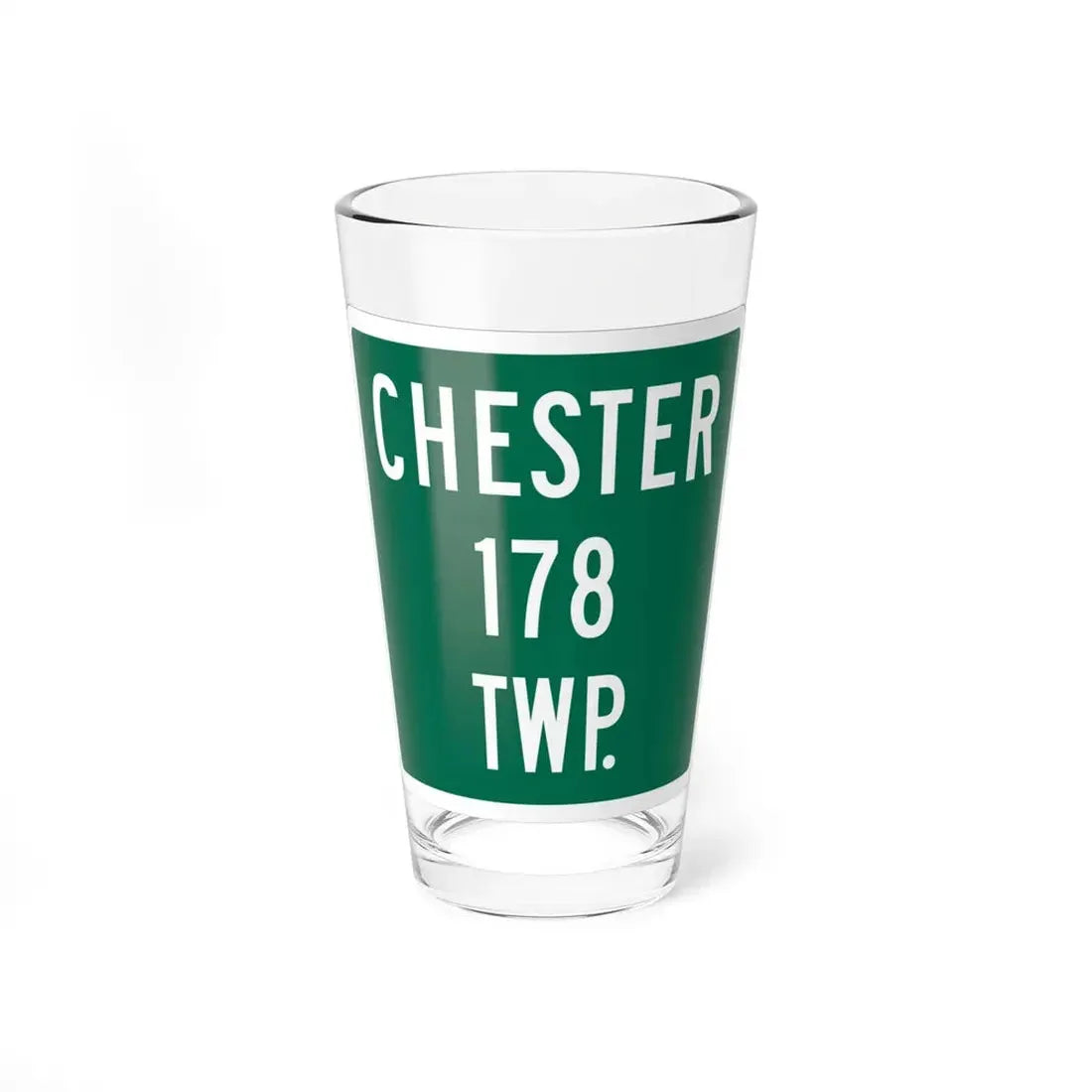 Chester Township Route 178 Morrow County Ohio (Ohio) (Road Sign) Pint Glss 16oz 16oz - Go Mug Yourself