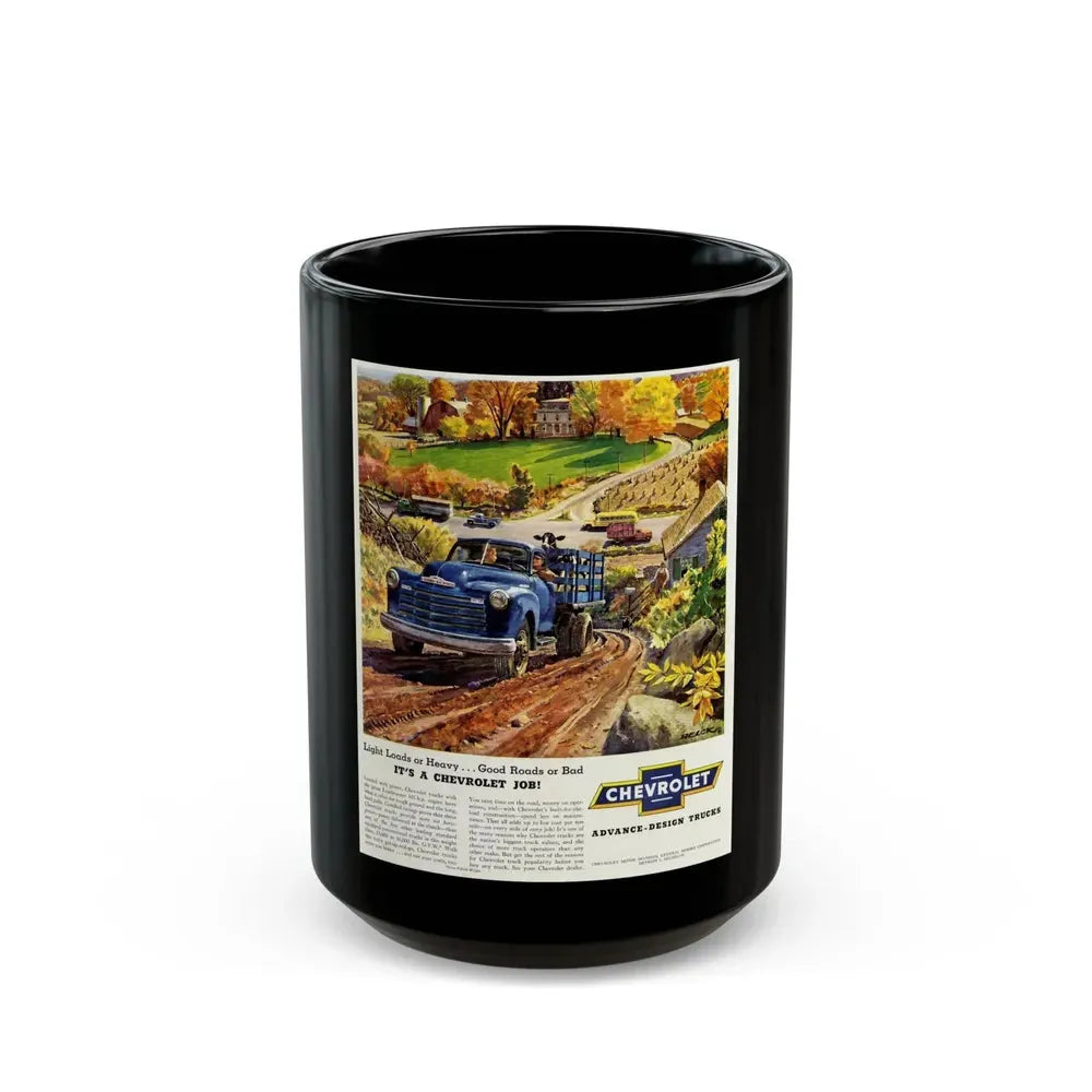 Chevrolet advance-design trucks, 1950 (1) - Black Coffee Mug 15oz - Go Mug Yourself