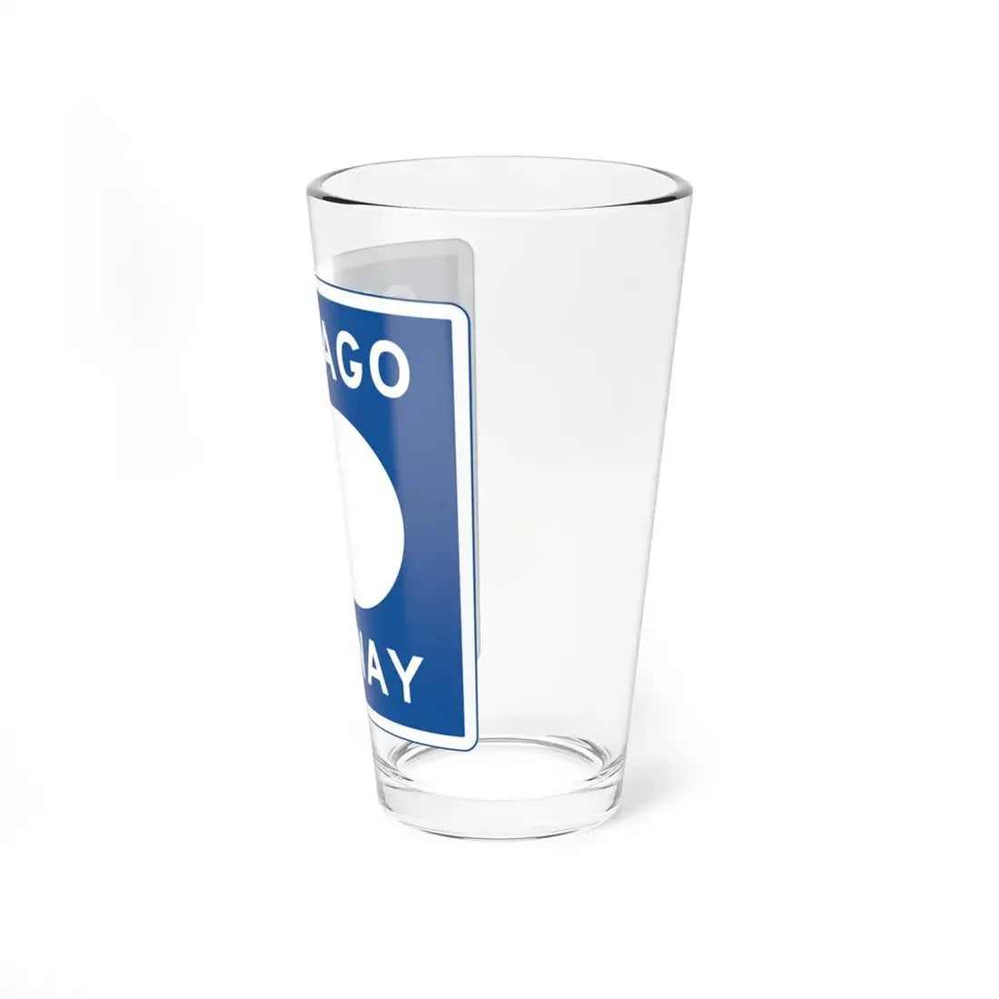 Chicago Skyway logo (Illinois) (Road Sign) Pint Glss 16oz - Go Mug Yourself