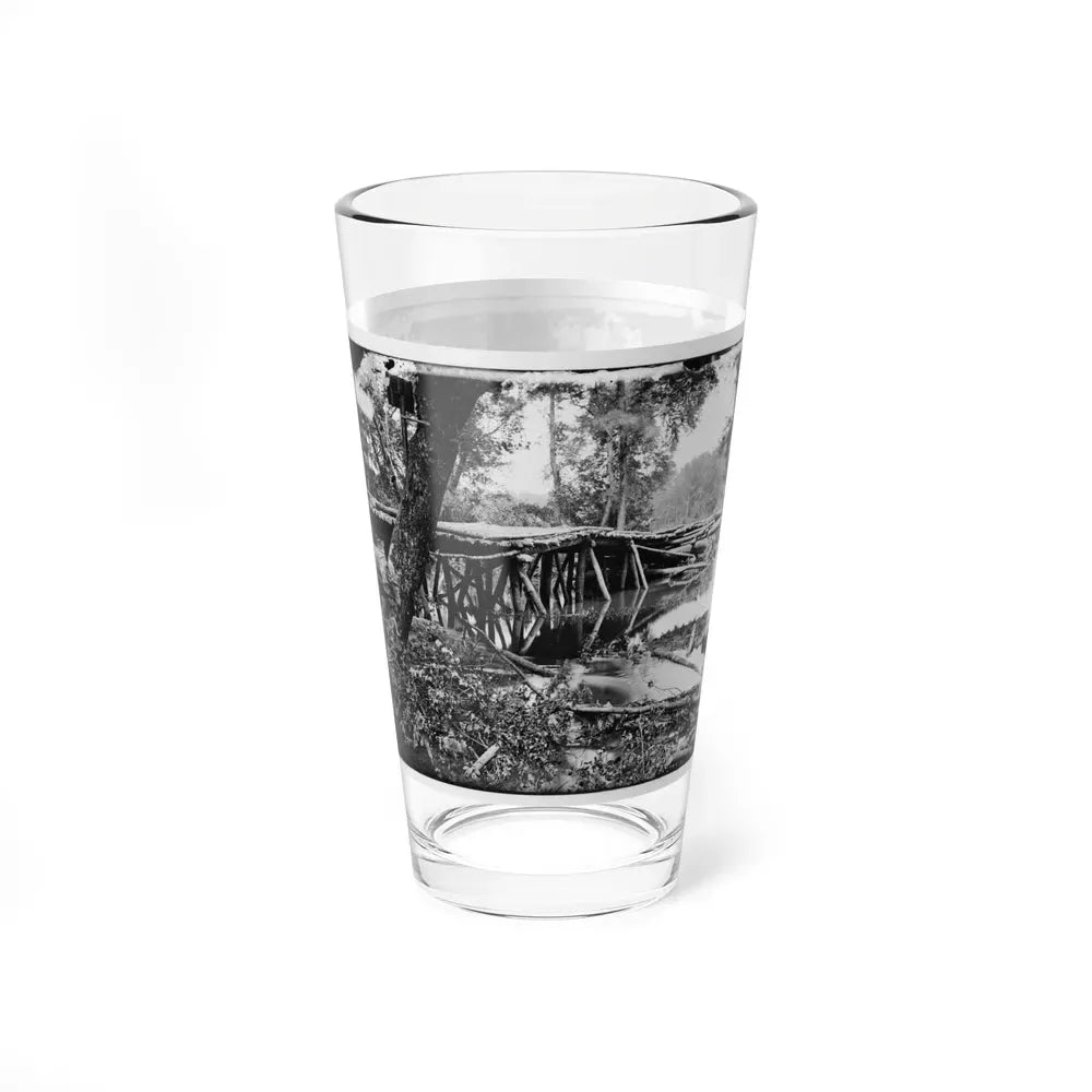 Chickahominy River, Va. Military Bridge Built By The 15th New York Volunteers Under Col. John Mcl. Murphy (U.S. Civil War) Pint Glass 16oz - Go Mug Yourself