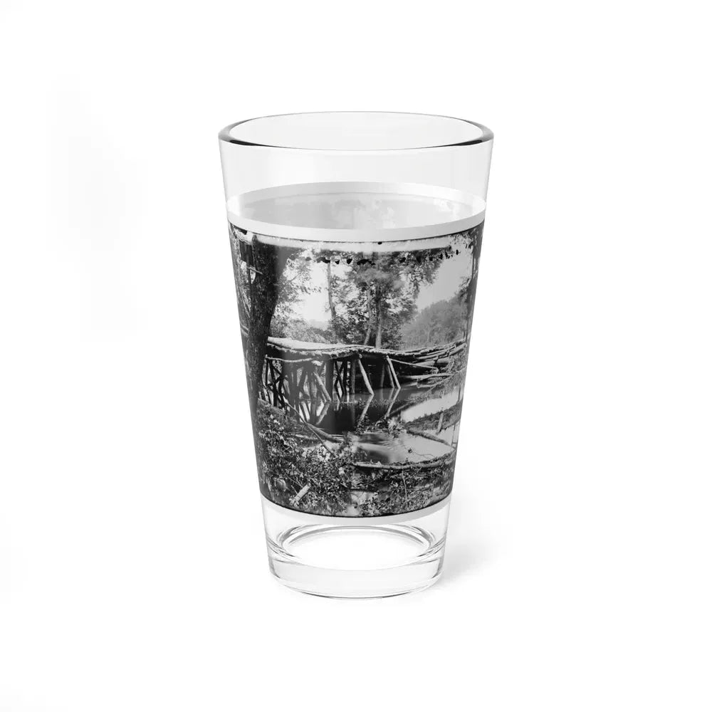 Chickahominy River, Va. Military Bridge Built By The 15th New York Volunteers Under Col. John Mcl. Murphy (U.S. Civil War) Pint Glass 16oz - Go Mug Yourself