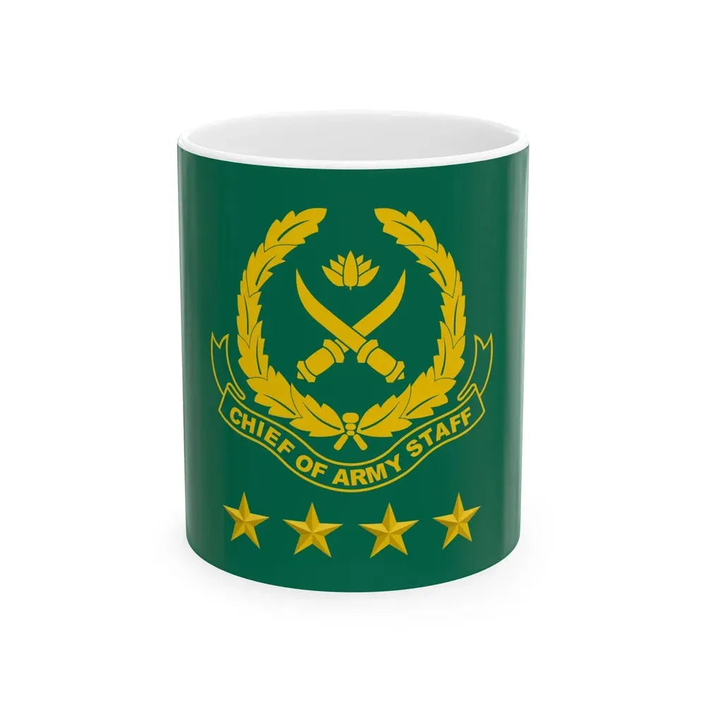 Chief of Army Staff Bangladesh Flag (Bangladesh) White Coffee Mug 11oz - Go Mug Yourself