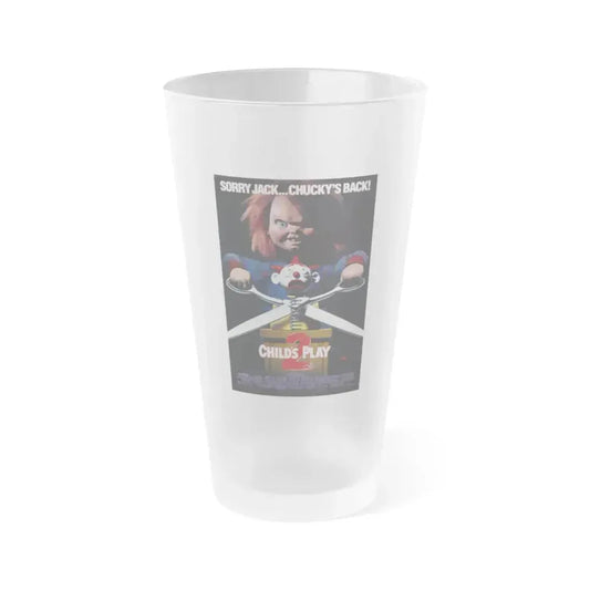 CHILD'S PLAY 2 1990 Movie Poster - Frosted Pint Glass 16oz 16oz Frosted - Go Mug Yourself