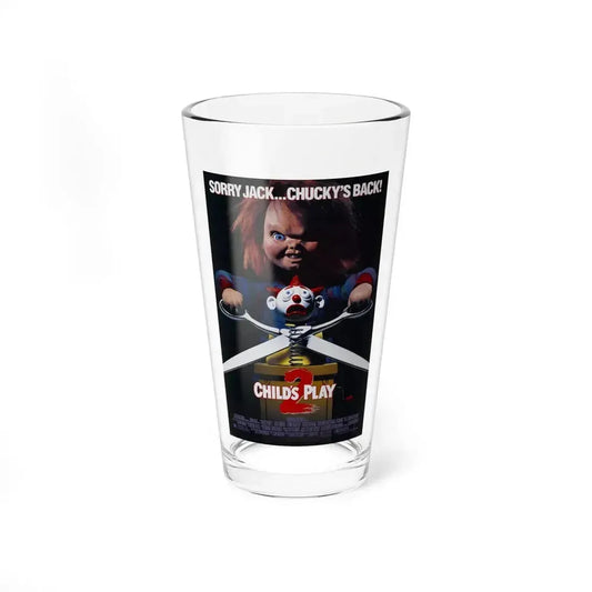 CHILD'S PLAY 2 1990 Movie Poster - Pint Glass 16oz 16oz - Go Mug Yourself