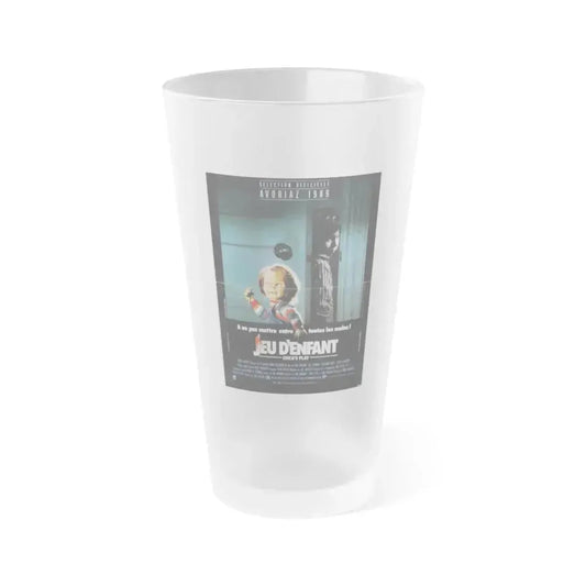CHILD'S PLAY (FOREIGN) 1988 Movie Poster - Frosted Pint Glass 16oz 16oz Frosted - Go Mug Yourself