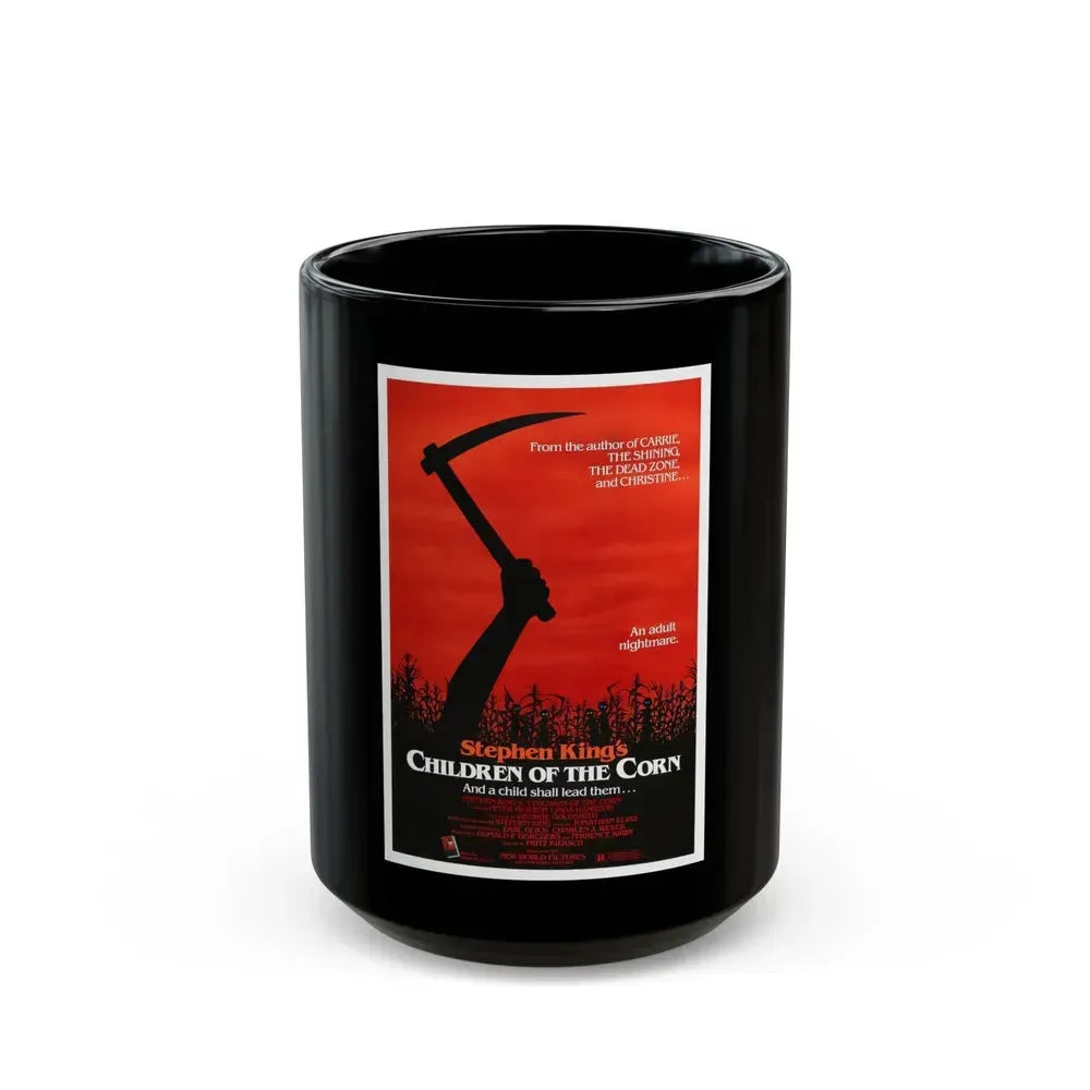CHILDREN OF THE CORN 1984 Movie Poster - Black Coffee Mug 15oz - Go Mug Yourself