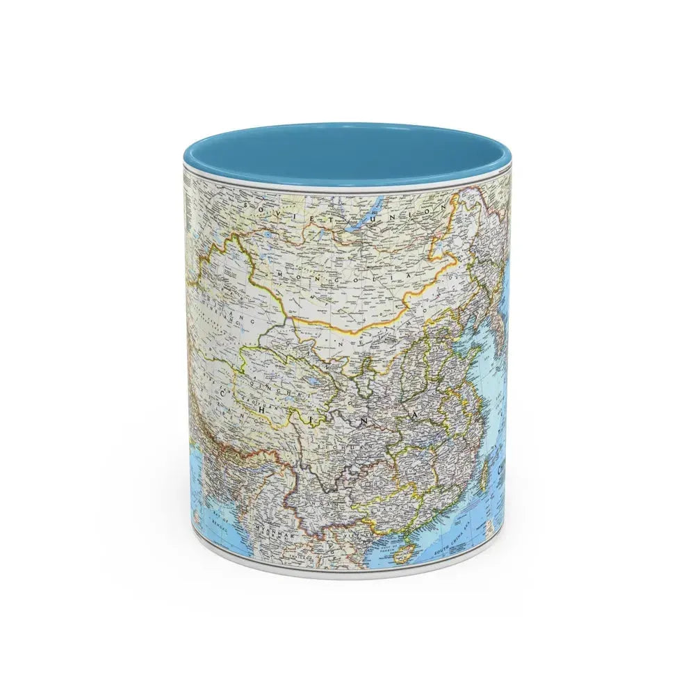 China 1 (1991) (Map) Accent Coffee Mug 11oz Light Blue - Go Mug Yourself