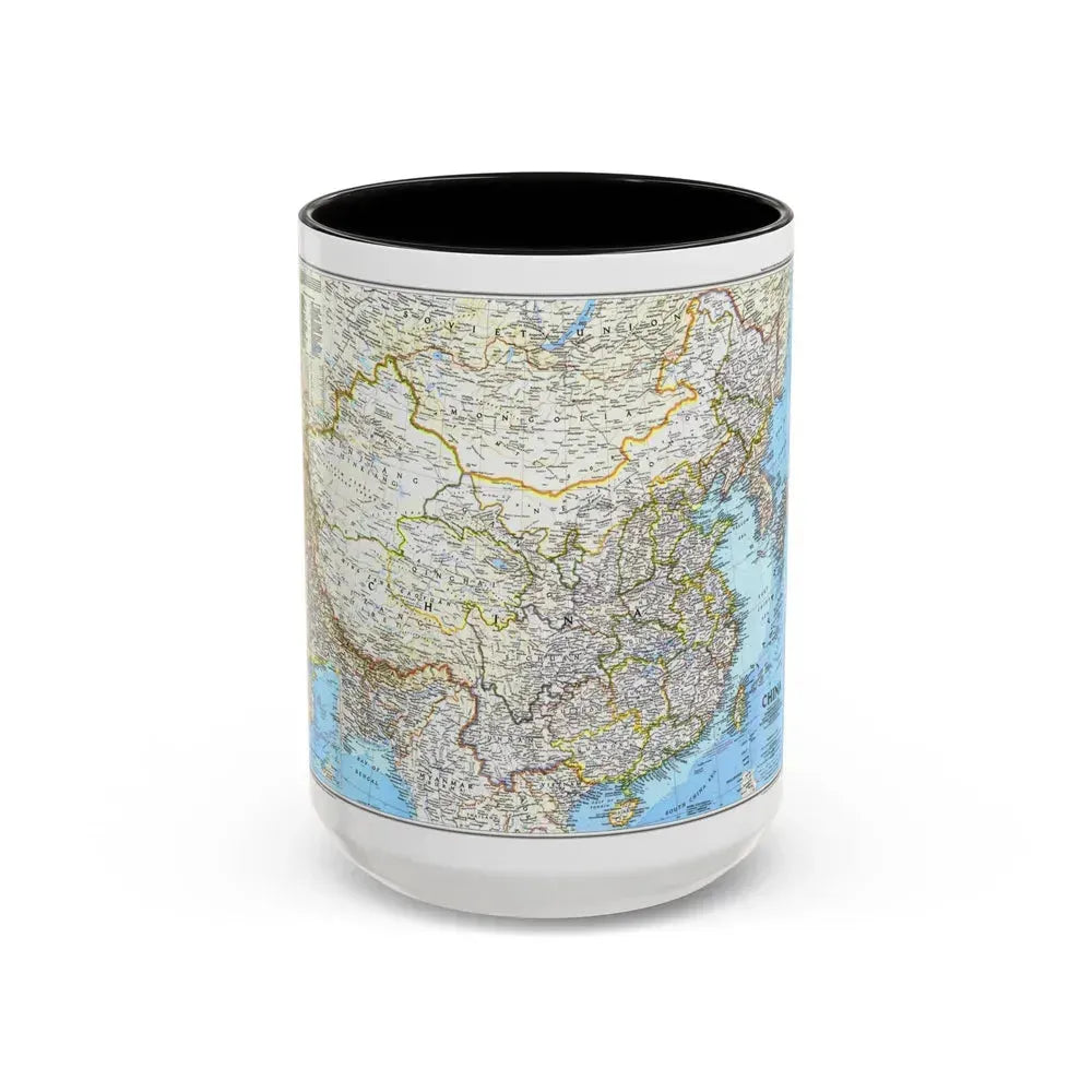 China 1 (1991) (Map) Accent Coffee Mug 15oz Black - Go Mug Yourself