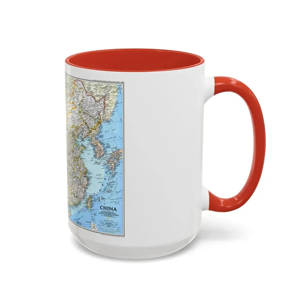 China 1 (1991) (Map) Accent Coffee Mug - Go Mug Yourself