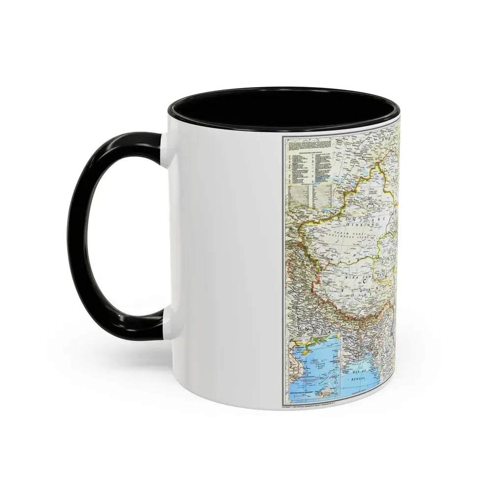 China 1 (1991) (Map) Accent Coffee Mug - Go Mug Yourself