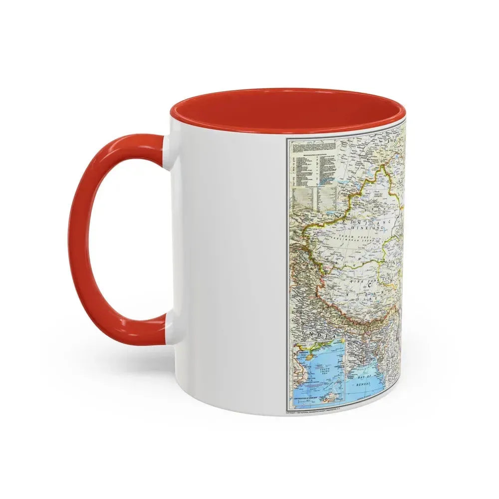 China 1 (1991) (Map) Accent Coffee Mug - Go Mug Yourself