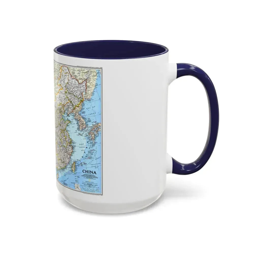 China 1 (1991) (Map) Accent Coffee Mug - Go Mug Yourself