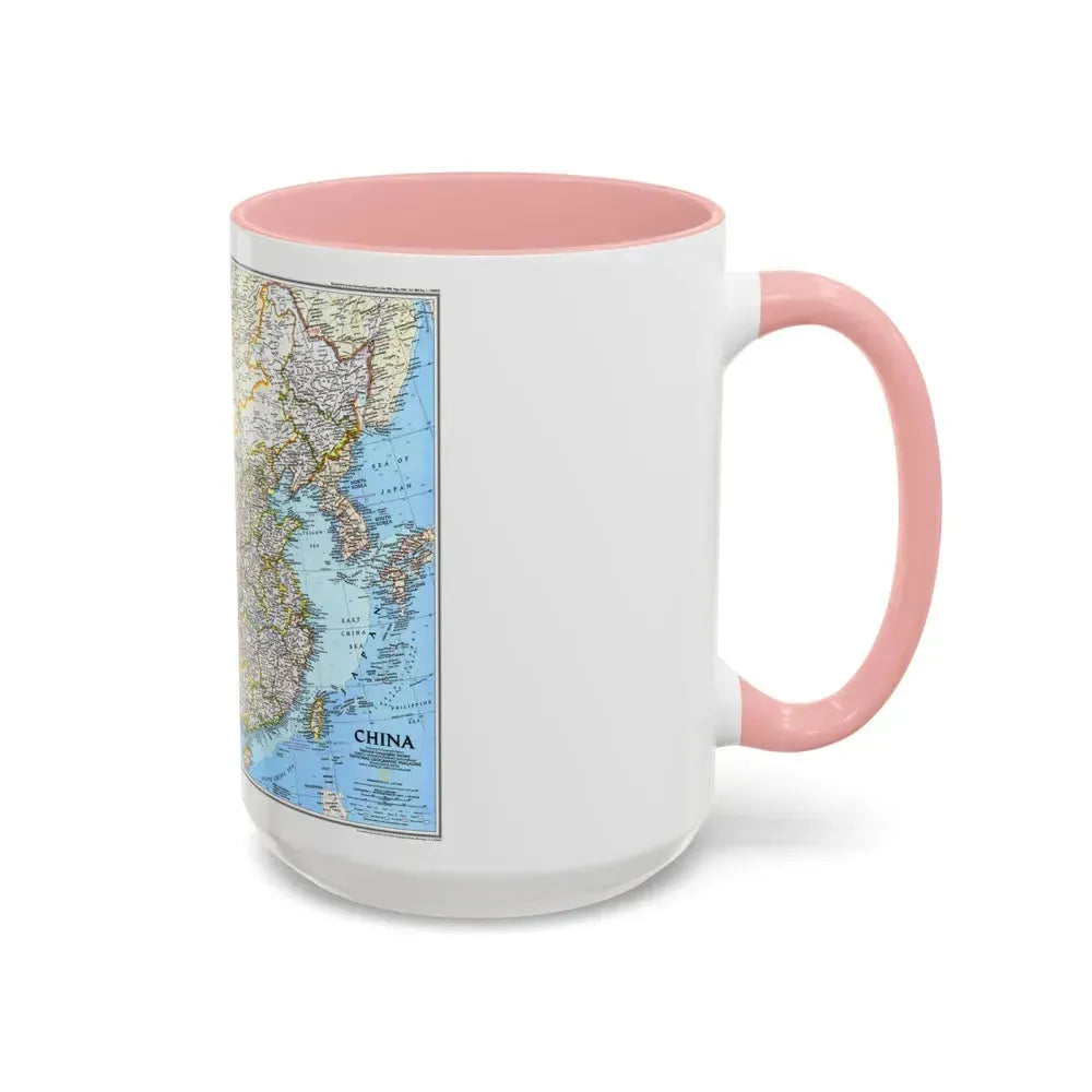 China 1 (1991) (Map) Accent Coffee Mug - Go Mug Yourself