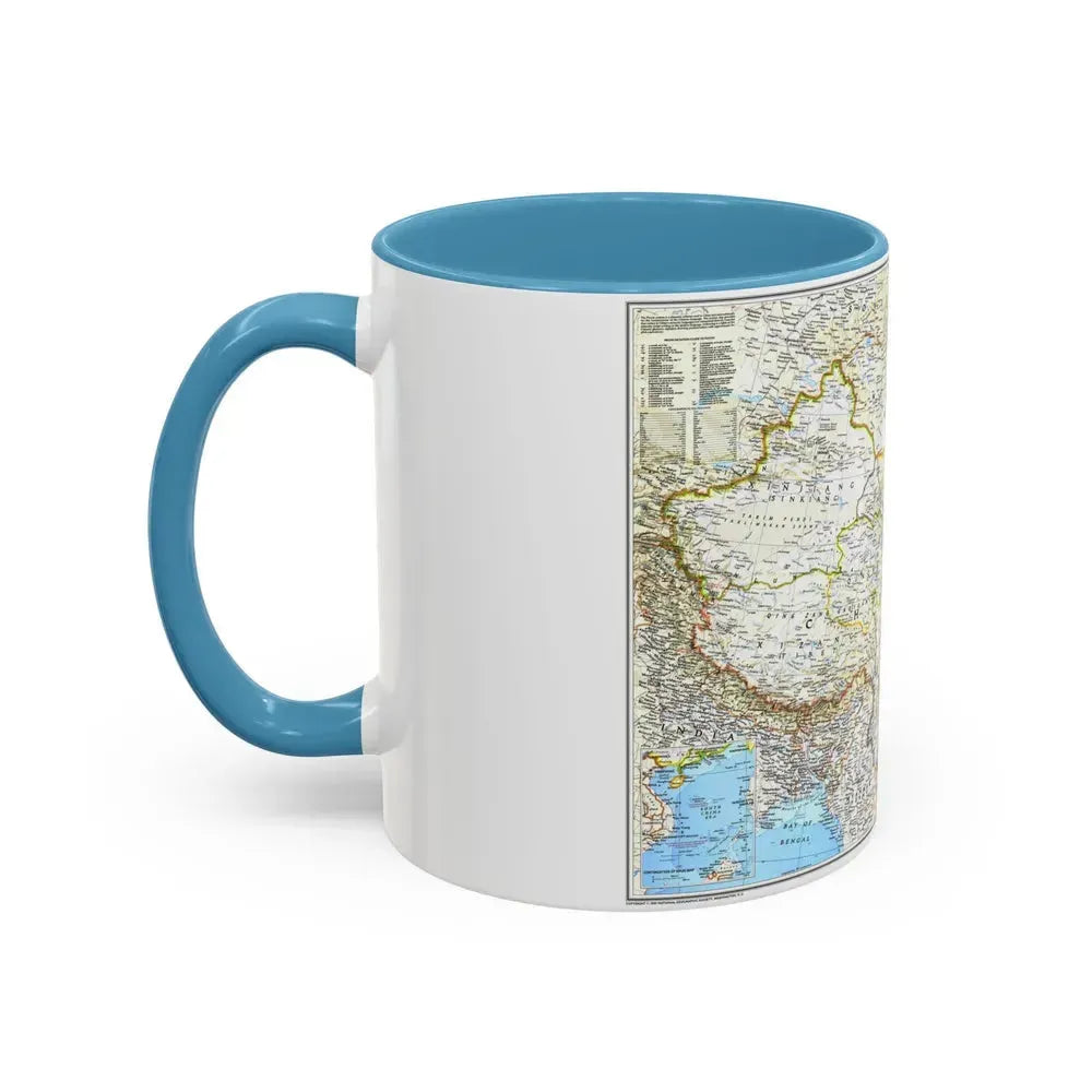 China 1 (1991) (Map) Accent Coffee Mug - Go Mug Yourself