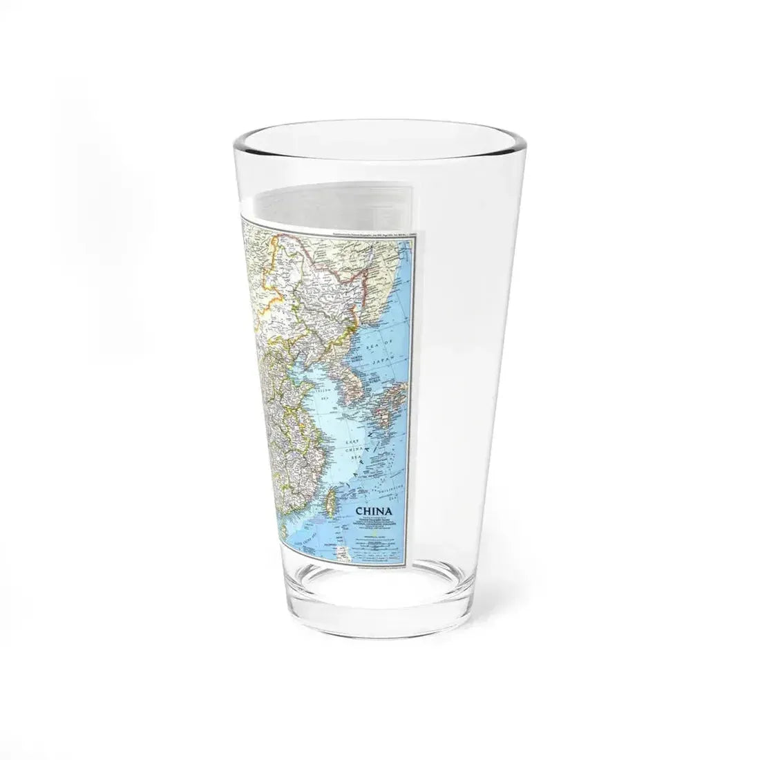 China 1 (1991) (Map) Pint Glass 16oz - Go Mug Yourself