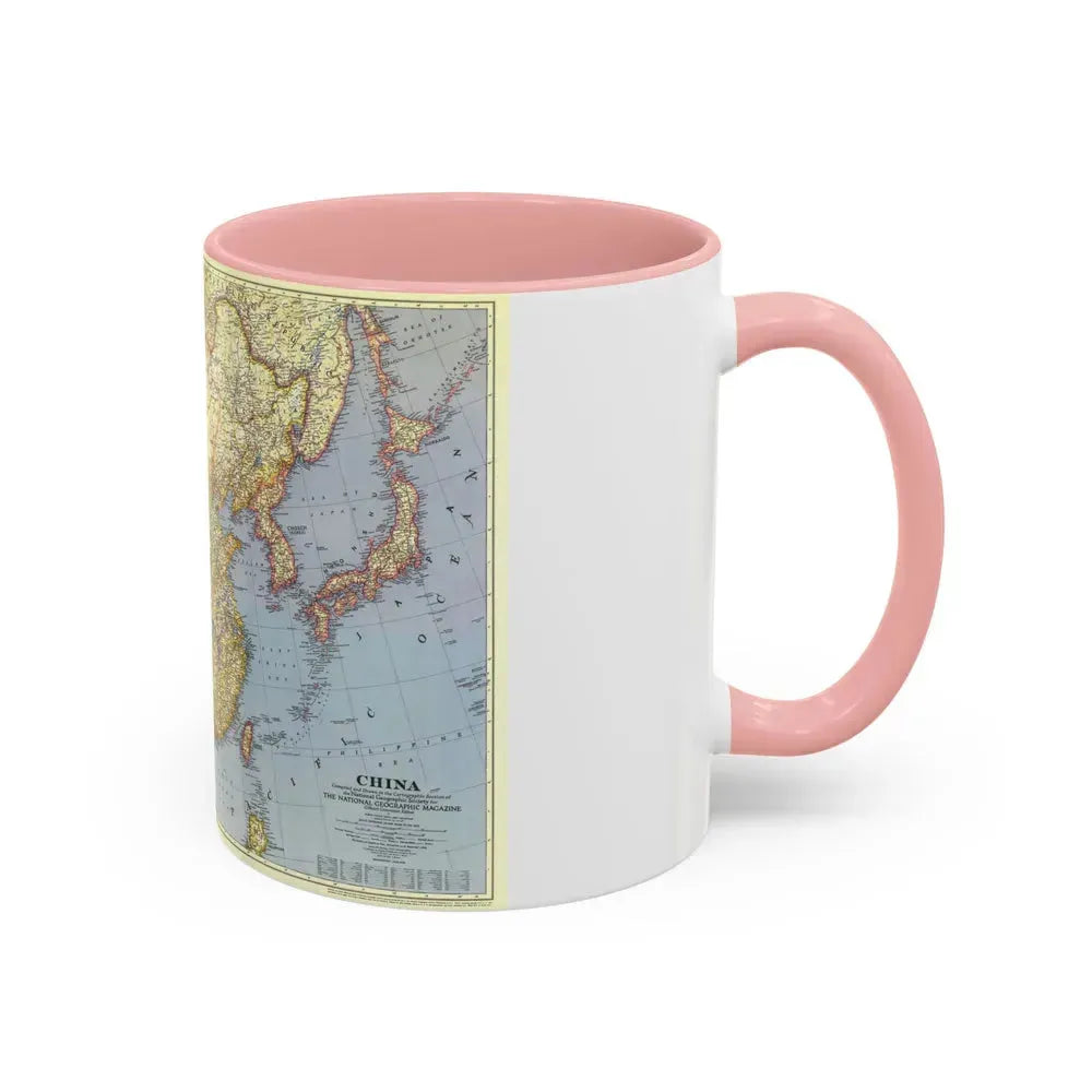 China (1945) (Map) Accent Coffee Mug - Go Mug Yourself
