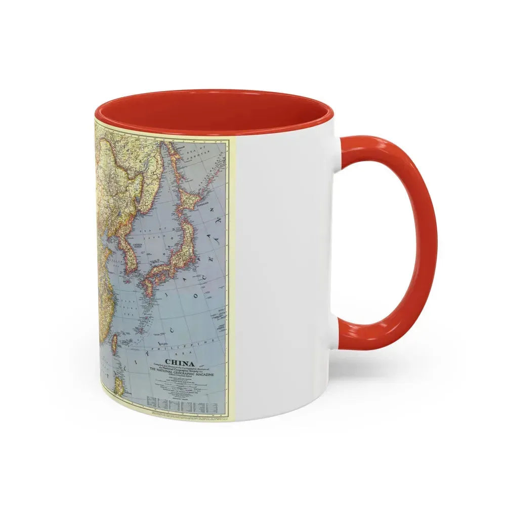 China (1945) (Map) Accent Coffee Mug - Go Mug Yourself