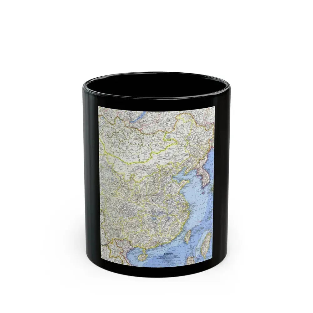 China (1964) (Map) Black Coffee Mug 11oz - Go Mug Yourself