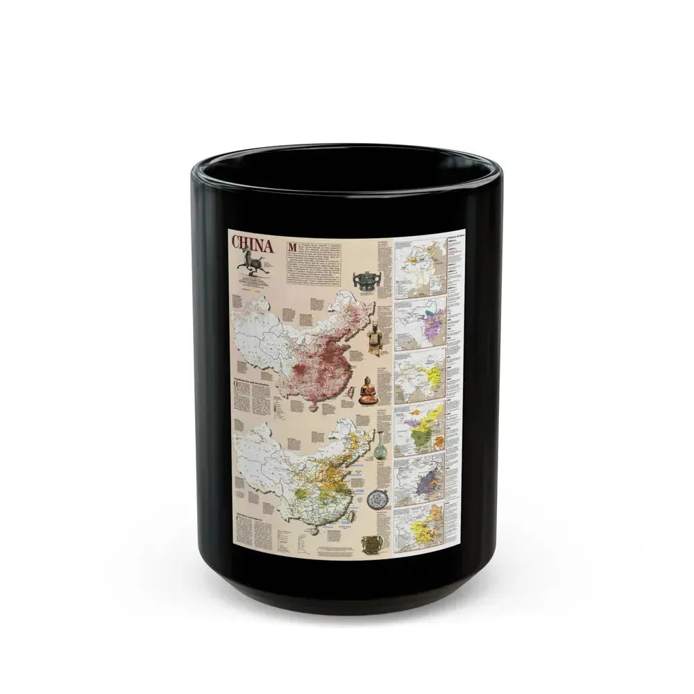 China 2 (1991) (Map) Black Coffee Mug 15oz - Go Mug Yourself